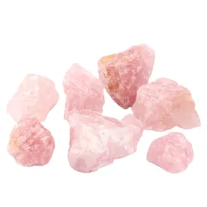 Wholesale natural rose quartz raw stone quartz crystal rough stone for gift