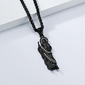 Mountain and Sea yunnique Hip Hop Punk Jewelry Saint-Julien <b>Titanium</b> Steel Necklace Niche Artistic Retro Classic St - Product Image 4