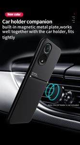 เคส <span class=keywords><strong>OPPO</strong></span> สำหรับ <span class=keywords><strong>Oppo</strong></span> A78 4G/A58 5G/A57 4G เคสแฟชั่น แข็งแรง ทนทาน ป้องกันเลนส์ ดีไซน์หรูหรา ผิวสัมผัสแบบหนังด้าน พร้อมแม่เหล็กในตัว - Product Image 2