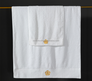 Set di Due <span class=keywords><strong>Asciugamani</strong></span> in Cotone Tessuto per Hotel, Vendita all'Ingrosso Logo Ricamabile ad Asciugatura Rapida e Assorbente - Product Image 4