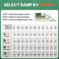 Rampe pliante en aluminium légère, durable, imperméable, écologique et ignifuge, en deux parties, pour hôtel et appartement, livraison directe d'usine