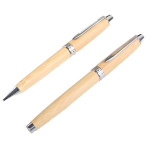 Ensemble de stylos à bille en bambou en gros, pointe de 0,5 mm, encre noire, emballage en boîte cadeau, stylo publicitaire promotionnel - Product Image 5