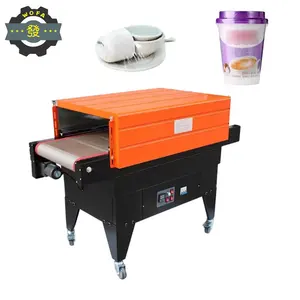 JIAHE 4525 Jet shrink machine Plastic film tableware tea gift box sealing machine plaster line packaging machine