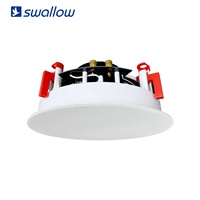Haut-parleur de plafond OEM 8 pouces coaxial, encastrable, 8Ω, passif, pour usage commercial, grille sans cadre, fixation magnétique