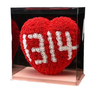 Boîte à roses pour cadeau, fleur éternelle en mousse, cœur de pêche, cadeau pour petite amie, <span class=keywords><strong>520</strong></span>, Saint-Valentin, mariage, anniversaire, Saint-Valentin - Product Image 5