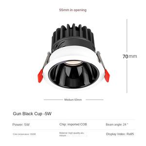 ไฟสปอตไลท์ LED แบบ COB ดาวน์ไลท์สำหรับโรงแรมบ้านและห้างสรรพสินค้า - Product Image 3