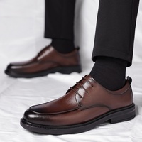 Chaussures habillées d'affaires pour hommes, imperméables, durables, à lacets, avec doublure polaire chaude pour l'hiver, rehaussantes, pour le commerce transfrontalier