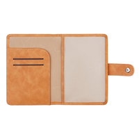 Design personnalisé Porte-cartes bloquant RFID Style vintage Faux cuir PU Couverture de passeport Portefeuille avec logo pour documents de voyage