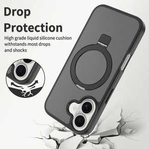 Coque Magnétique avec Anneau Support Béquille, Dos Mat Translucide PC TPU Antichoc, Protection pour iPhone 17 Pro Max - Product Image 2