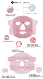 Herbruikbare Natuurlijke Klei Therapeutische Koeling Gezicht Ijspak Gecomprimeerd Gezichtsmasker Te Ontdoen Van Gezwollen Ogen Migraine Verlichting - Product Image 4