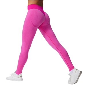 Legging oem Anti benturan untuk wanita, celana legging celana ketat tanpa kelim seksi seksi gaya Booty motif coklat, pakaian Scunch oem Anti benturan