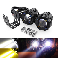 Nouveau projecteur LED bicolore haute puissance 5D, phare antibrouillard, faisceau spot cube pare-chocs, éclairage de travail LED tout-terrain 4x4