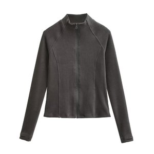 Vêtements pour femmes 2026 Automne Mode européenne et américaine Polyvalent Décontracté Col mandarin <span class=keywords><strong>Velours</strong></span> Coupe ajustée <span class=keywords><strong>Veste</strong></span> en polaire - Product Image 2