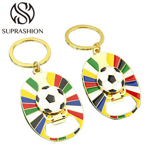 Apribottiglie Portachiavi Placcato Oro Fatto a Mano con Supporto per Telefono, Commemorativo della Coppa Europea di Calcio, per Tifosi - Product Image 6