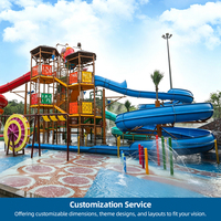 Conception de parcs aquatiques de grande envergure haut de gamme, toboggan aquatique arc-en-ciel en fibre de verre, installations de divertissement, parc aquatique