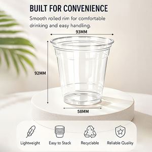 Gobelet en plastique transparent de 10 oz, calibre 93, gobelet à café jetable, pour réunions de famille, fêtes d'anniversaire, visite d'usine disponible - Product Image 3