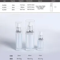 Vente flash : flacons pompe carrés en acrylique de 15 ml, 30 ml et 60 ml pour emballages cosmétiques, lotion, sérum et crème