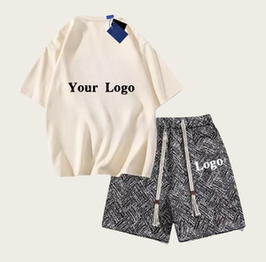 2025 verano nueva <span class=keywords><strong>marca</strong></span> <span class=keywords><strong>de</strong></span> moda <span class=keywords><strong>de</strong></span> manga corta para hombres, conjunto deportivo informal, salida <span class=keywords><strong>de</strong></span> algodón puro, camiseta sólida, nuevos conjuntos <span class=keywords><strong>de</strong></span> parejas - Product Image 4