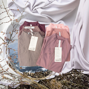 เสื้อแจ็คเก็ตออกกำลังกายผู้หญิง ยืดหยุ่นสูง ทรงเข้ารูป ผ้าทรายสองด้าน ระบายอากาศได้ดี น้ำหนักเบา ไซส์ใหญ่ สำหรับโยคะ - Product Image 2