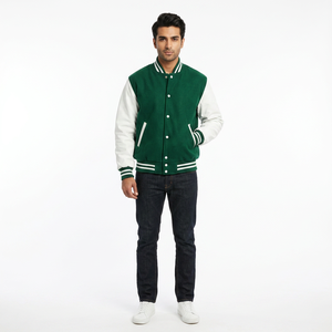FINER THREADS Veste pour homme sur mesure, grande taille, 100% coton, col montant, boutons recouverts, brodée, coupe-vent, respirante, pour l'hiver - Product Image 1