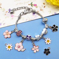 60 Breloques Fleur Émaillées en Alliage avec Perle pour la Fabrication de Bijoux DIY, Fournitures en Gros pour Bracelets et Boucles d'Oreilles