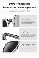 Lunettes intelligentes V1 Pro BT UV avec assistant vocal portable, appels HD, photos tactiles, mode musique 6 heures, lunettes Bluetooth sans fil