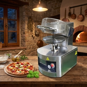 Machine à former les bases de <span class=keywords><strong>pizza</strong></span> électriques de table certifiée CE HN QDMECH, pour pâtes à <span class=keywords><strong>pizza</strong></span> de 6 à 12 pouces, idéale pour les usines de pizzas surgelées - Product Image 1