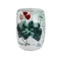 RZTZ13-A Nouveau tabouret de jardin décoratif en céramique de style chinois, tabouret tambour en porcelaine haute qualité avec effet éclaboussures