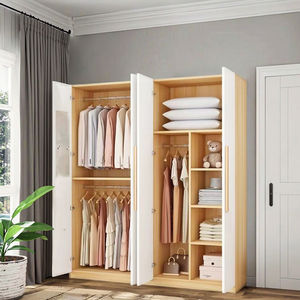 Grande <span class=keywords><strong>Armoire</strong></span>-<span class=keywords><strong>Penderie</strong></span> en Bois pour Chambre à Coucher avec Tiroirs et Rangement - Product Image 4