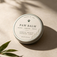 Baume Naturel Rond pour Pattes de Chiens et Chats – Soin Hydratant et Protecteur pour Pattes Sèches et Fissurées – Cire Protectrice pour Animaux de Compagnie – Vente en Gros