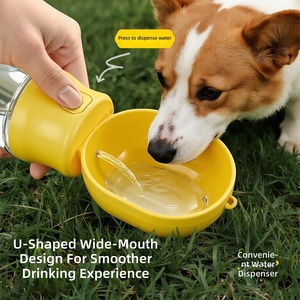 <span class=keywords><strong>Bottiglia</strong></span> d'Acqua Portatile 2 in 1 per Animali Domestici 500ml con Corda per il Trasporto, Antigoccia, per Cani, Viaggi, Passeggiate, Uso Esterno, Senza BPA - Product Image 2