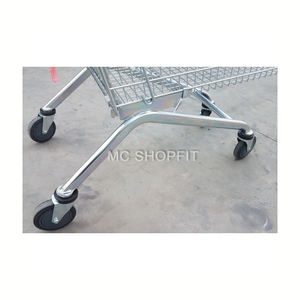 Chariot durable zingué argenté de chariot à provisions du marché russe 100L avec la structure de maille réglée de bébé - Product Image 6