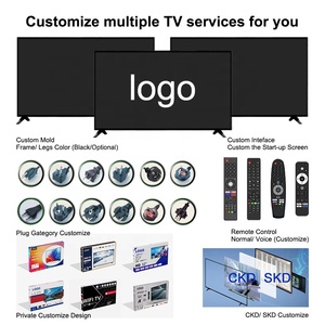 Normal Led Tv Sets Wholesale Factory Price Accept Custom OEM Television 4K Smart Tv 32 40 43 50 55 65 75 85 Inch Android TV