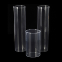 Boîtes cylindriques transparentes en plastique rondes personnalisées en PVC, PET, PP pour emballage de tubes