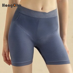 Pantalones cortos de gimnasio transpirables ecológicos para mujer, pantalones de yoga para entrenamiento con lavado impermeable y de colores con un elegante diseño de botín cuadrado - Product Image 5
