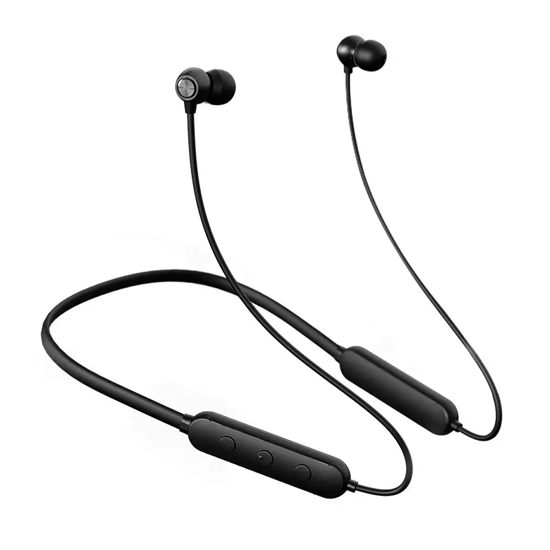 BS-8 OEM Mini stereo earbuds wireless neckband magnetic sport mp3 earphones in ear headphones bluetooth bass headset for mobile