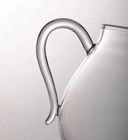Carafe en verre borosilicate Song Style 450 ml, résistante à la chaleur, écologique, minimaliste, pour eau, thé, vin, jus