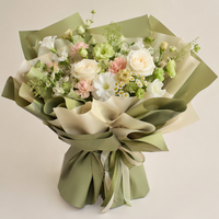 Papier d'emballage floral imperméable Ouya pour studio floral, finition mate, pour bouquets de fleurs fraîches, vente en gros, 20 feuilles/paquet