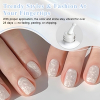Gel de peinture tourbillonnant effet sirène, sans HEMA, 6 couleurs, avec perles et paillettes, pour nail art et manucure, marque privée