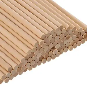 Balsa Wood Sticks 1/8 x 1/8 x 12 inch Hardwood Square Dowels Unfinished Wooden Strips (60 Pieces)