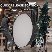 Diffuseur de lumière vidéo et photo TRIOPO KP2-60 60cm portable à dégagement rapide, parabolique profond, monture Bowens, grille en acier pour studio