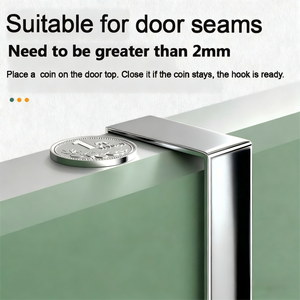 Nuevo Perchero Metálico Multiusos para Puerta, Plateado Pulido, para Cocina, Baño, Entrada, Almacenamiento de Ropa - Product Image 6