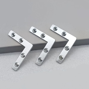 Support d'angle en aluminium de 10 mm, connecteur à angle droit pour portes d'armoires, pièce de jonction métallique durable - Product Image 4