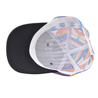 Gorra de Béisbol Vintage con Logotipo Personalizado al por Mayor, Gorra Deportiva Retro con Malla de Algodón y Patrón Geométrico para Marcas