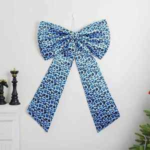 Nouveauté : Décoration de fête d'anniversaire moderne et minimaliste, nœuds géants super brillants à imprimé léopard, faits à la main, personnalisables, 60x105cm - Product Image 3