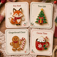 Broches émaillées personnalisées de Noël, motifs sapin de Noël, bottes, Père Noël, badges métalliques mignons pour cadeau du Nouvel An