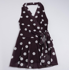 Vestido de Verano para Mujer, Corte Regular, Cuello en V, con Estampado Digital de Puntos, Cintura Natural, Elegante y Personalizado al por Mayor - Product Image 2