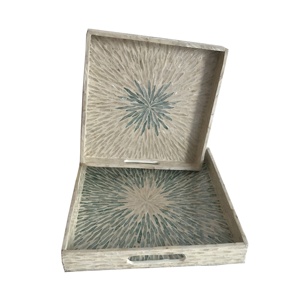 คุณภาพสูงที่ดีที่สุดขายมุกหรูหราเสิร์ฟถาด Handmade จากเวียดนาม - Product Image 4