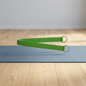 Sangle de levage plate en polyester vert avec œillets, 100 mm x 11 mm, pour la manutention de matériaux par grue - Product Image 2