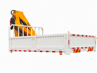 Grue de camion pliante à 4 sections de 8 tonnes, couple de 167 kN.m, grue de camion de 15 m de hauteur pour le chargement de matériaux de construction